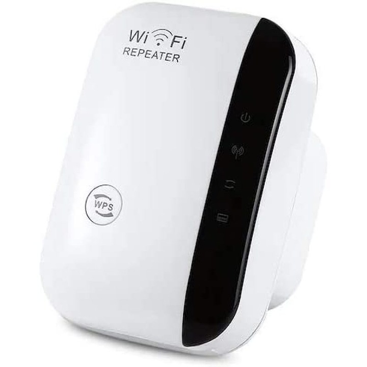 WIFI átjátszó, 300 Mbps, 2,4 GHz, Repeater/AP mód, LAN kábellel, európai csatlakozó