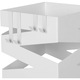 Suport metalic pentru umbrele, podea, geometrice, cu carlige si tava de picurare, 15.5x15.5x49 cm, Alb, Songmics