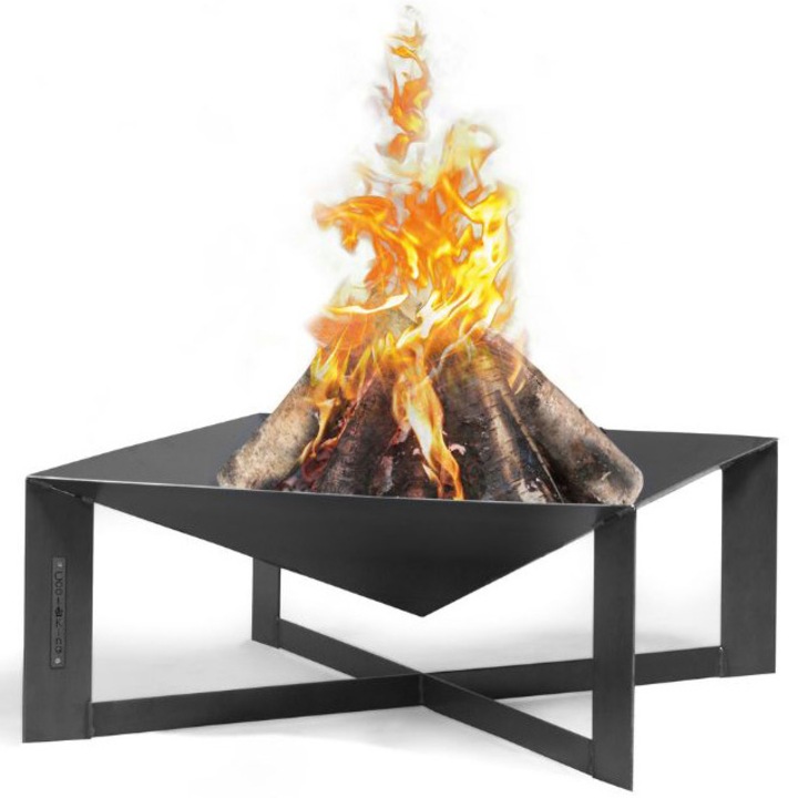 Външна камина Cuba CookKing, 70x70xH30 см, Стомана, Черен