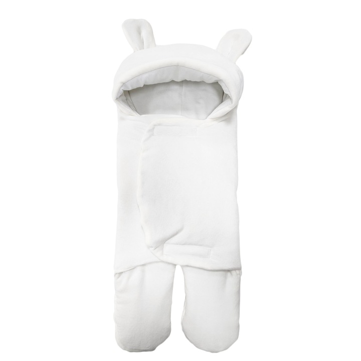 Sac de dormit pentru bebe, captusit, culoare ivoire, varsta 0-3 luni