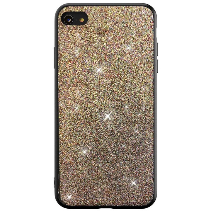 Tok Apple iPhone 7 / 8 / SE 2 / SE 3 telefonokhoz, Lux Glimmer Collection, Sparkle Glitter Design, Ütésálló, Ütésálló, Ütésálló, Csillogó díszítések, Megemelt élek, Többszínű