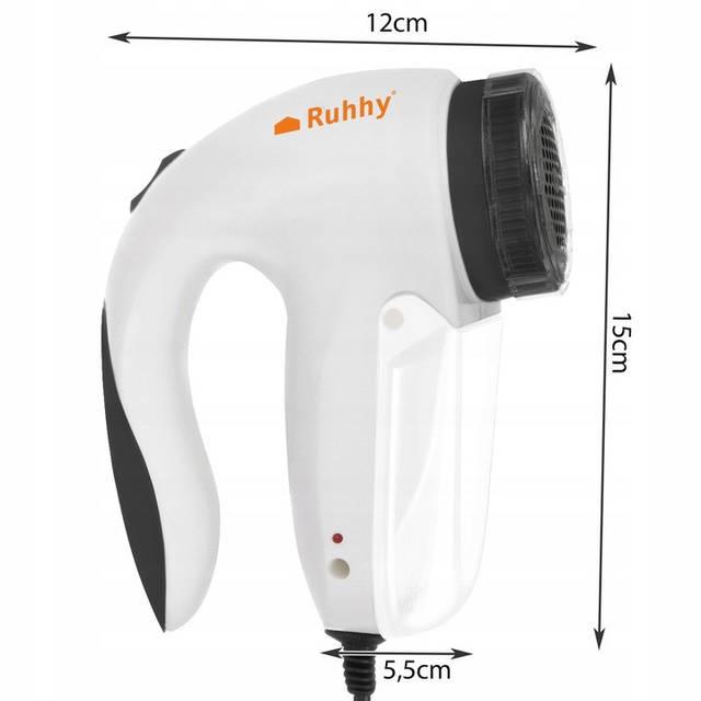 Aspirator de curatare a scamelor, 3 lame de taiere protectie impotriva deteriorarii tesaturii putere: 5W sursa de alimentare 230V cablu: 135cm dimensiuni container: 12x15x5, 5cm greutate: 0, 225kg greutate ambalaj: 0, 281kg