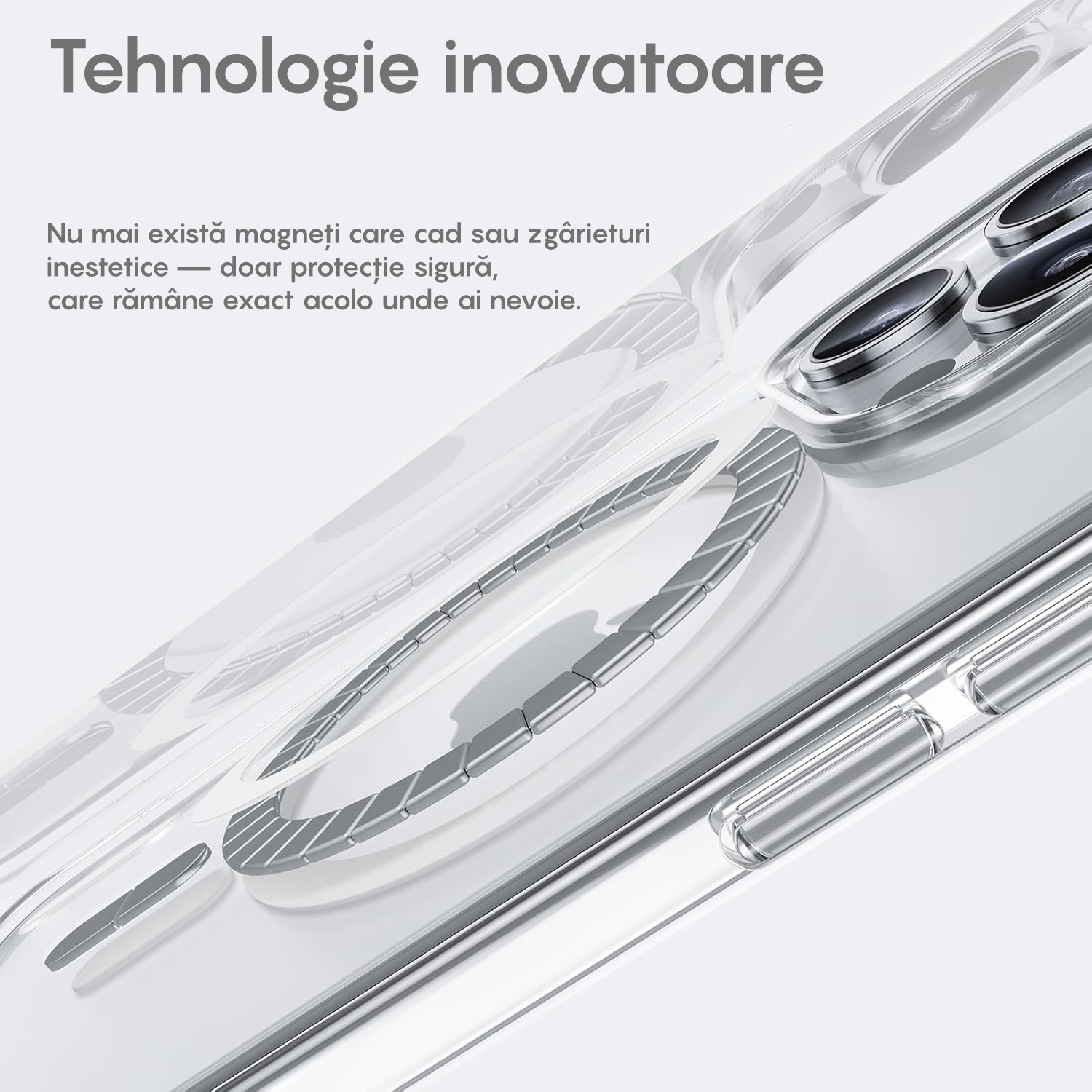 Husa compatibila cu Incarcarea Magsafe compatibila cu iPhone 15, CASEY STUDIOS™, de Protectie, Slim, pentru Incarcare Wireless, Margini Ridicate de Protectia Ecranului si a Camerelor