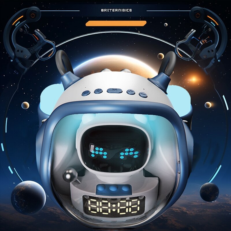 Boxa portabila A+ Space Sapsule Clock, Bluetooth 5.0, Lumina atmosferei ...