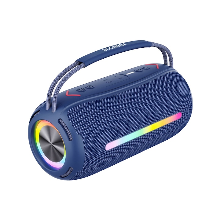 Boxa portabila PulseTower, 8", Bluetooth 5.3, functie karaoke, iluminare multicolora, 235x200x355mm