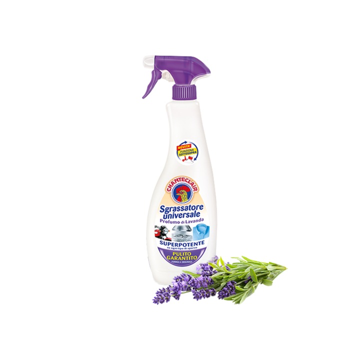Degresant universal Chanteclair, Parfum de Lavanda, Curata multiple suprafete, Efect puternic si rapid, Up-side down, 600 ml