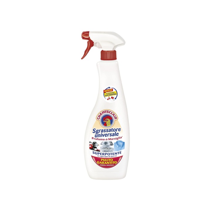 Degresant universal Chanteclair, Parfum de Marsiglia, Curata multiple suprafete, Efect puternic si rapid, Up-side down, 600 ml