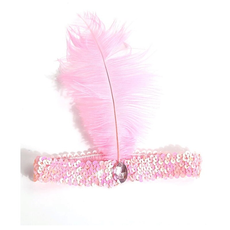 Bentita cu pene anii 20 roz