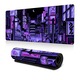 Mousepad, Cyberpunk Urban Street, 800x300x1.5mm, antiderapant, albastru/mov