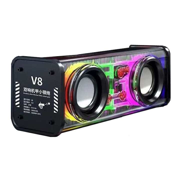 Boxa portabila iDance XD-8N BK, karaoke, Bluetooth, 500W, joc de lumini, Negru