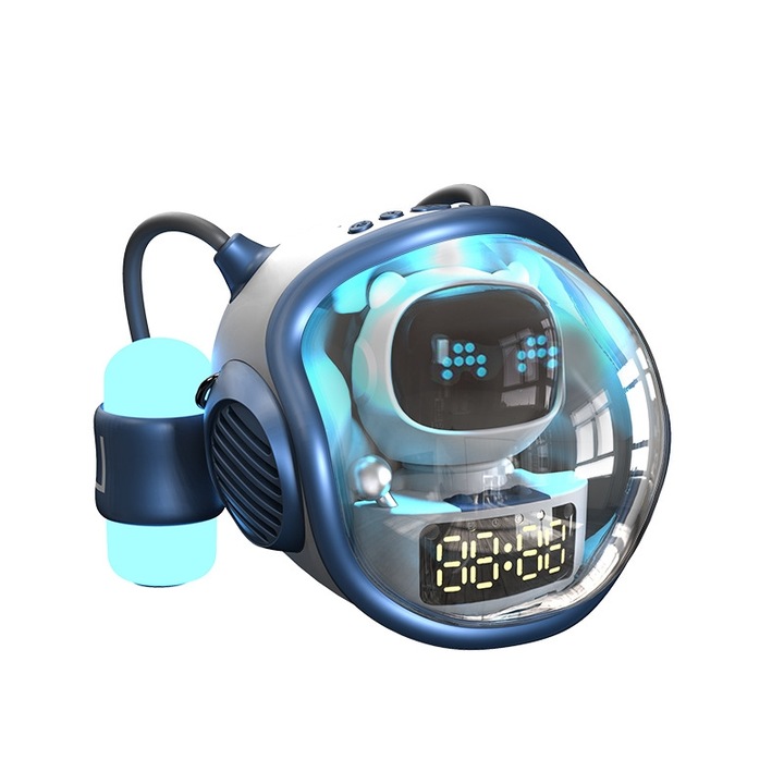 Boxa portabila A+ NR-6012M, Bluetooth 5.0, Karaoke, Microfon, Bretea, albastru