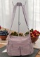 Geanta dama, din material textil cu curea reglabila, R1017 roz