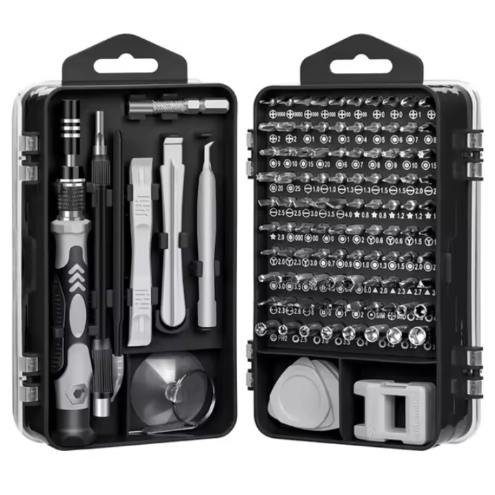 Precíziós csavarhúzó készlet, 115 darab, CRT, Max Tool, Műanyag doboz, Finommechanika