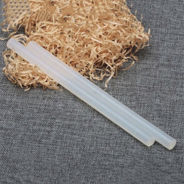 Комплект от 25 прозрачни силиконови пръчки, Commando Crafts, за пистолет за запояване, заваряване на пластмасови материали, изработка на ръчно изработени изделия, еластични, дебелина 11 mm, дължина 18 cm