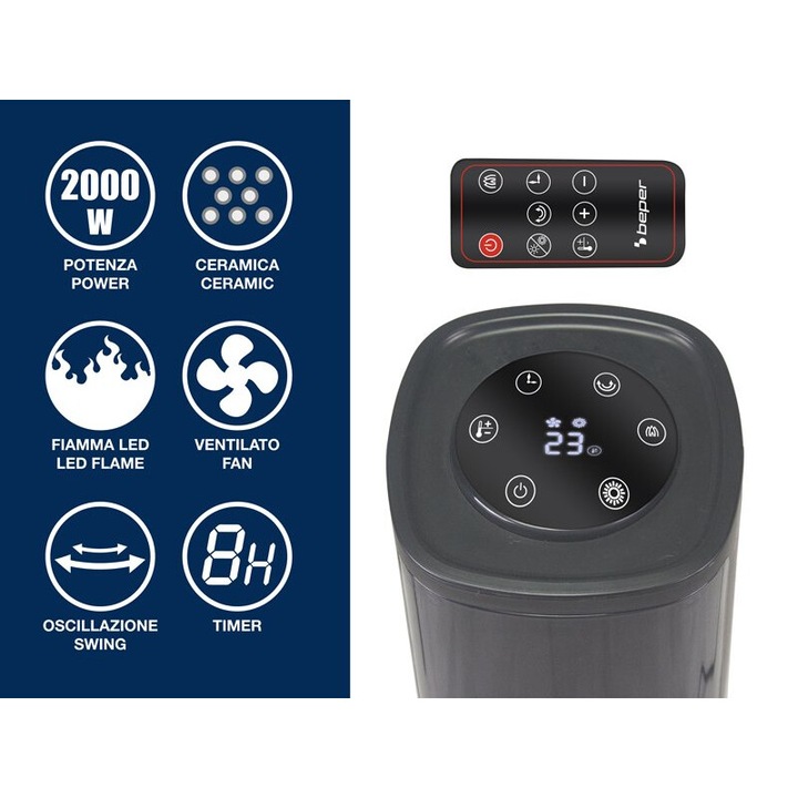 Kerámia hősugárzó torony, Beper P203TER011