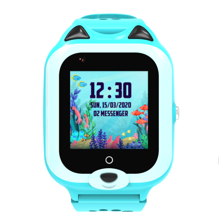 Ceas Inteligent pentru copii WONLEX KT22 4G Albastru, cu GPS, apelare video, rezistent la apa, localizare WiFI si monitorizare spion