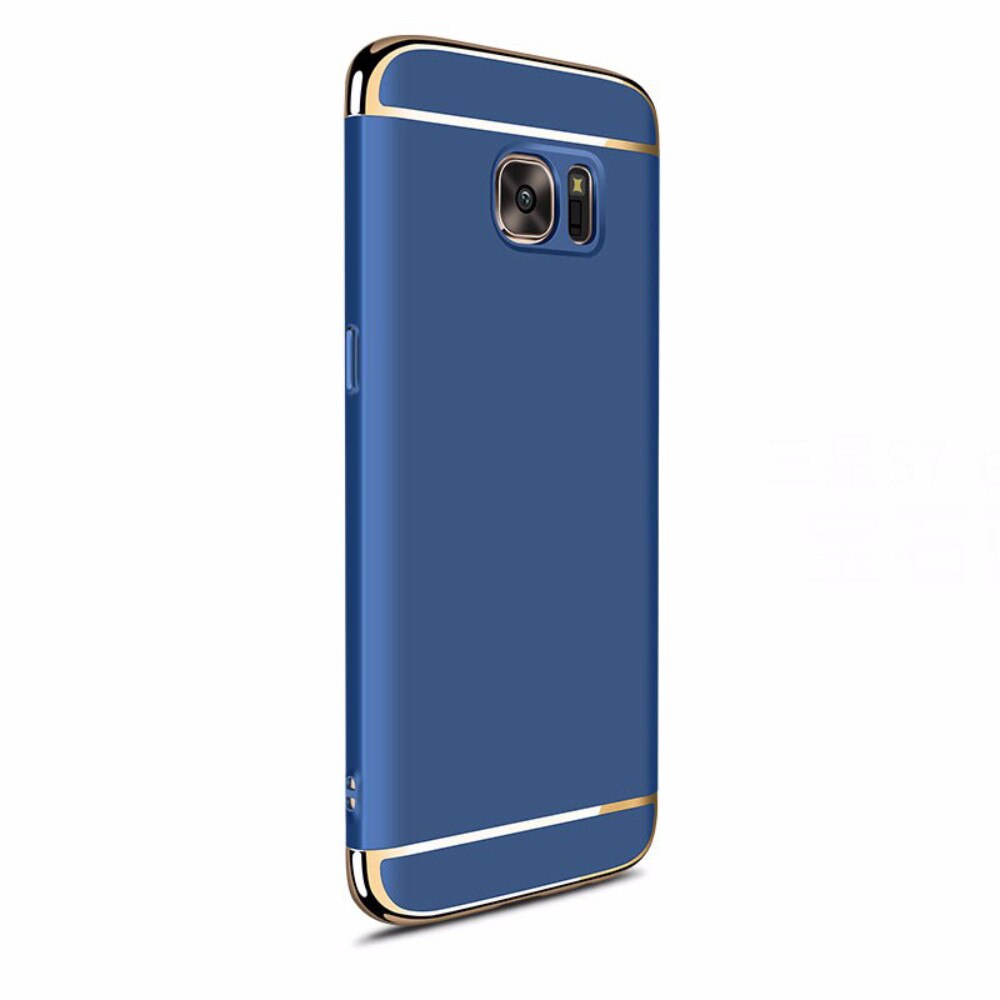 Husa carcasa 3in1 Electroplating pentru Samsung Galaxy S6, albastru