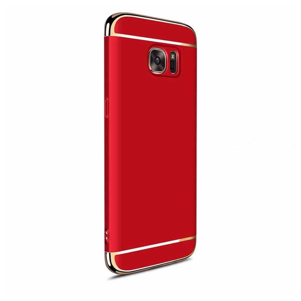 Husa carcasa 3in1 Electroplating pentru Samsung Galaxy S6, rosu
