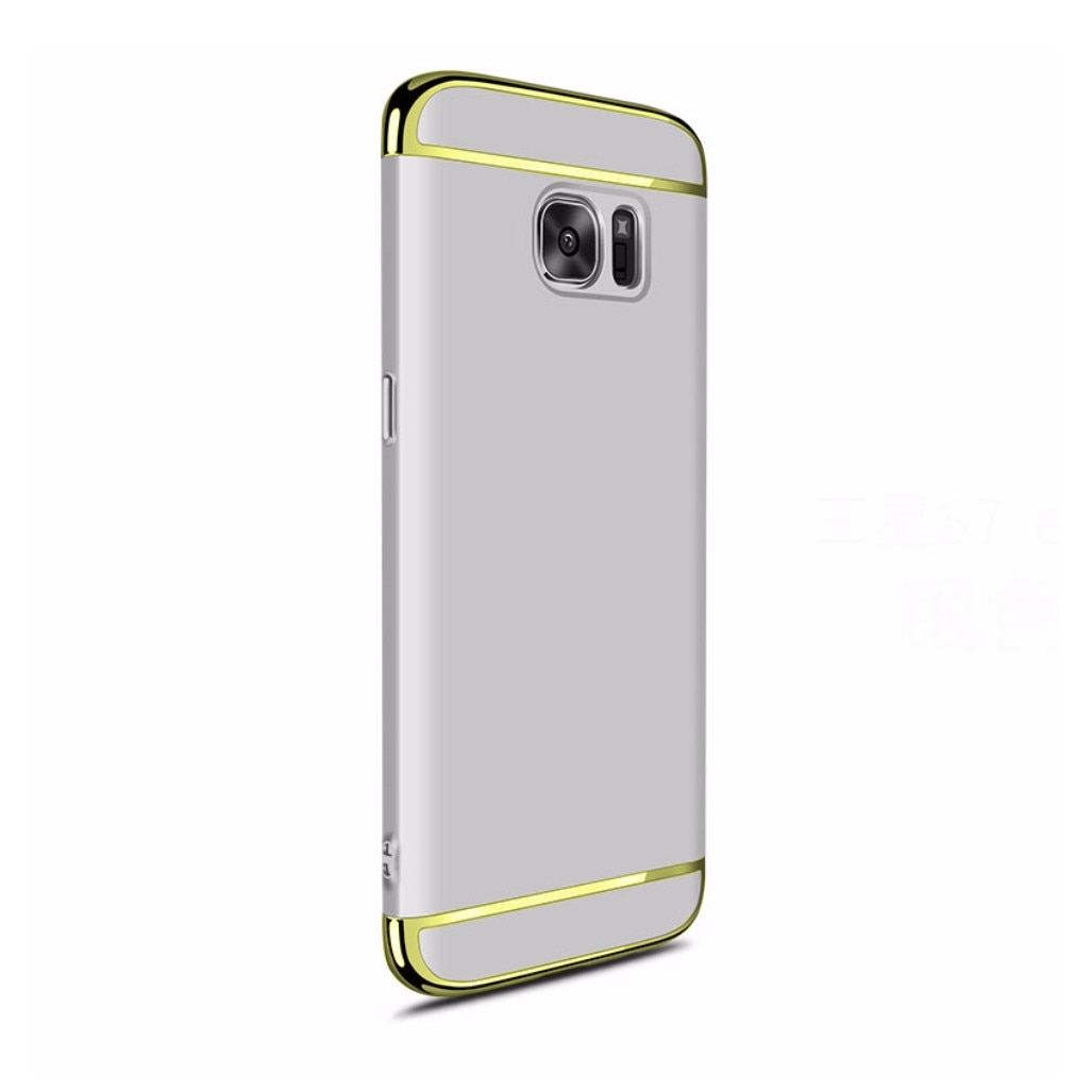 Husa carcasa 3in1 Electroplating pentru Samsung Galaxy S7, argintiu