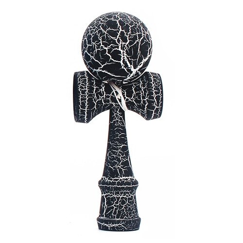 Joc de indemanare Kendama Crack, lemn fag, negru