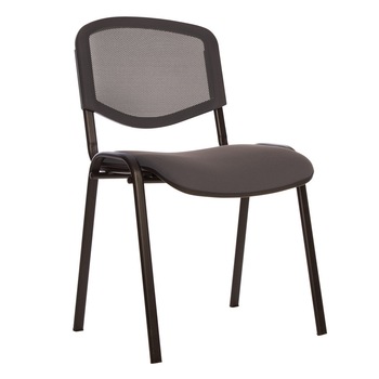 Scaun vizitator ISO NET BLACK, Gri stofa cagliari Scaun vizitator ISO NET BLACK, Gri stofa cagliari