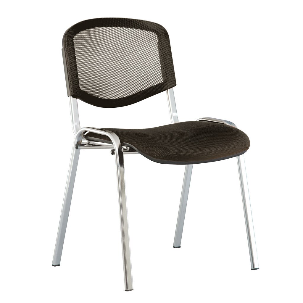 Scaun vizitator ISO NET CHROME, Negru stofa cagliari