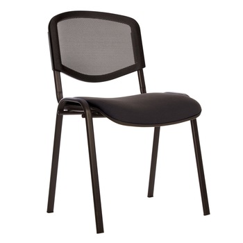 Scaun vizitator ISO NET BLACK, Negru stofa cagliari Scaun vizitator ISO NET BLACK, Negru stofa cagliari