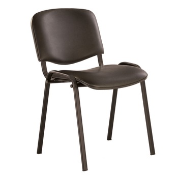 Scaun vizitator ISO BLACK, Negru piele ecologica Scaun vizitator ISO BLACK, Negru piele ecologica