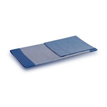 Set 1 Traversa + 2 Servete / 40x120cm + 40x40cm - UBELLA Tinta Unita/Vela Blu Set 1 Traversa + 2 Servete / 40x120cm + 40x40cm - UBELLA Tinta Unita/Vela Blu