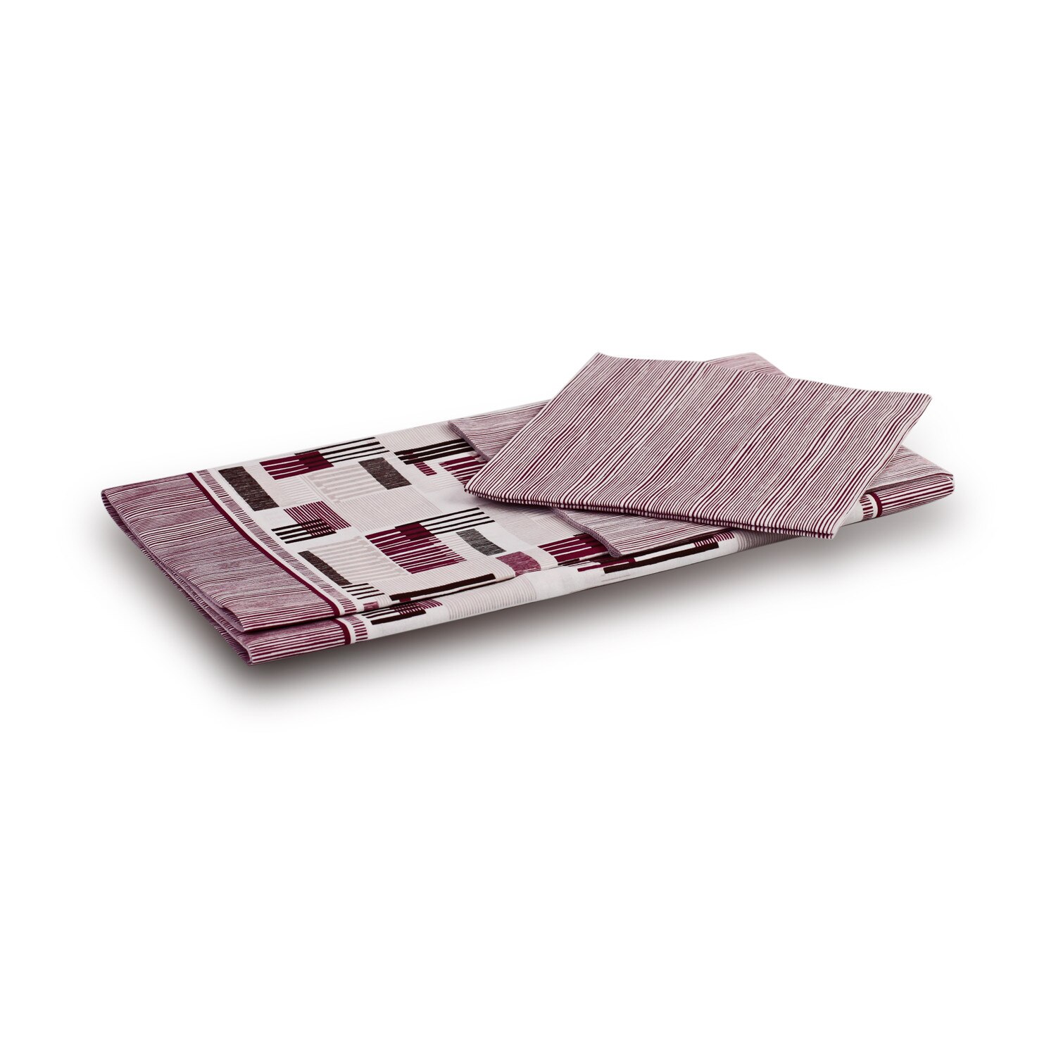 Set 2 Traverse + 4 Servete / 40x120cm + 40x40cm - UBELLA Marka/Filo-Melanzana