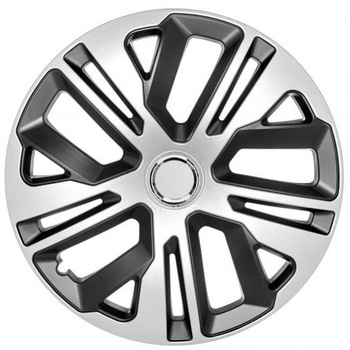 Set capace roti model Raven II cu inel cromat - 15 inch Set capace roti model Raven II cu inel cromat - 15 inch