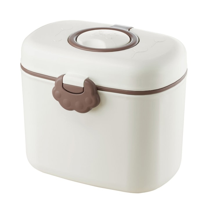 Recipient de lapte sau container pentru alimente, WELUOT, 550 ml, rezistent la umiditate, alb, 12x9.5x10.5cm