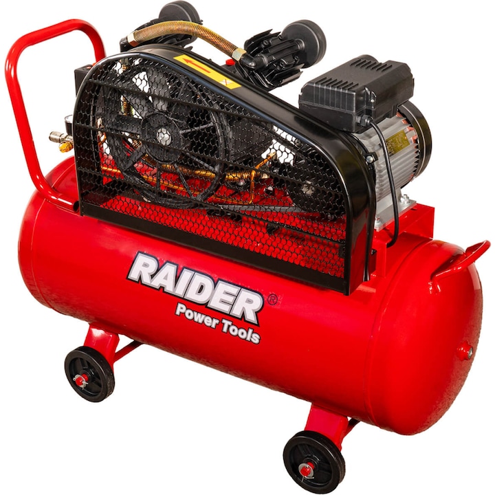 Компресор Raider RD-AC17, 100L, 1.5kW, 170L/min., 2 цил., ремък
