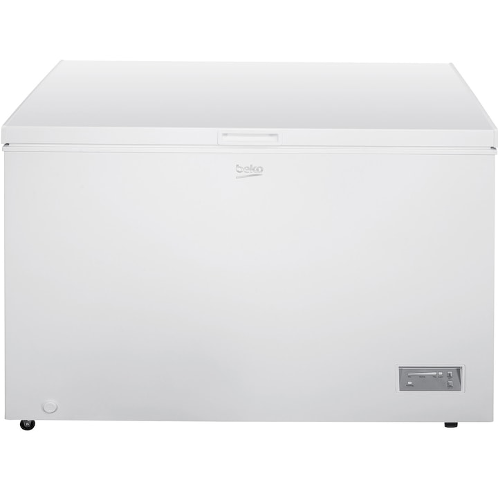 Lada Frigorifica Beko CF316EIWN, 308 l, Clasa E, Conditii extreme, Panou de control cu leduri, Alb