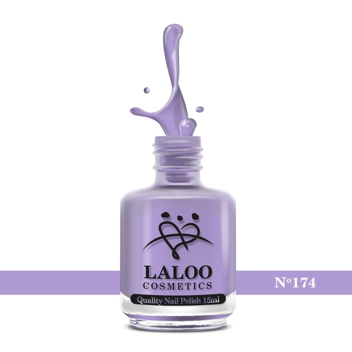 Klasszikus körömlakk, No.174 Levendula pasztell Laloo 15ml