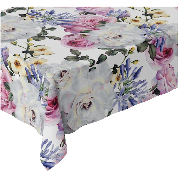 Fata de masa, HomeView, OBP010, 120x160 cm, 100% poliester, 180g/m2, Mat, Neted, Rezistent la murdarie, Multicolor