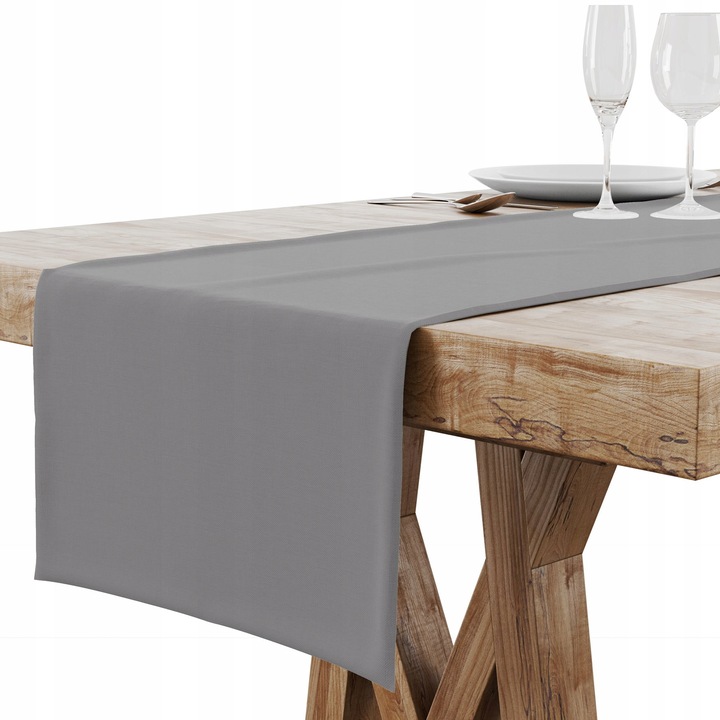 Traversa de masa, HomeView, BCJ8501, 40x140 cm, 100% poliester, 160g/m2, Mat, Neted, Rezistent la murdarie, Multicolor