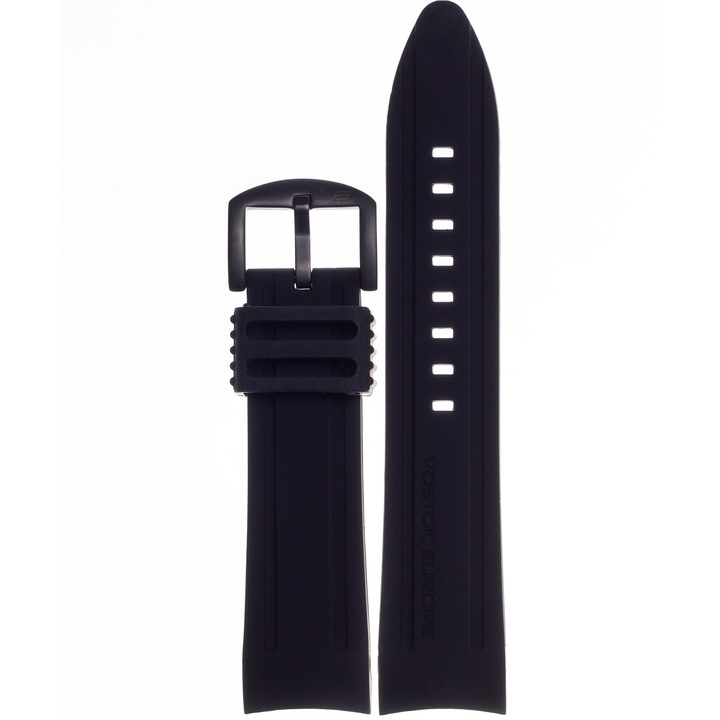 Каишка за часовник Vostok Europe Anchar, 24 мм, черна, силиконова