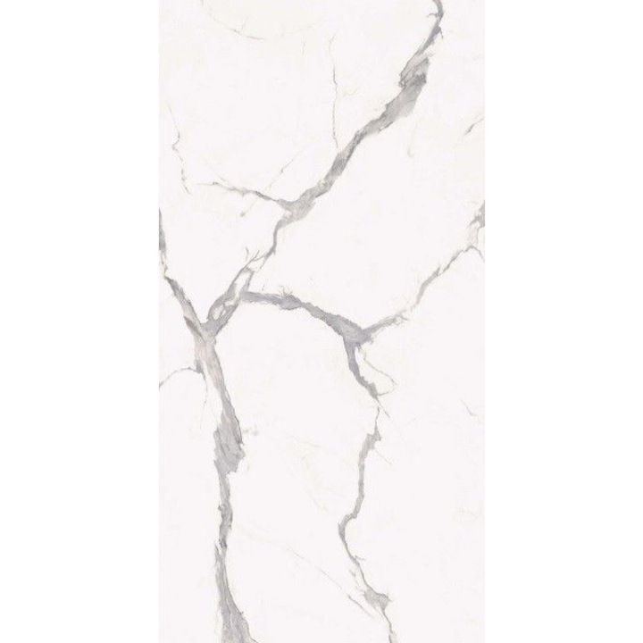 Set 10 Placi Tapet Autocolant 3D, Imitatie Marmura, waterproof, 60 cm x 30 cm, Suprafata acoperita 1.8 mp, Gri deschis