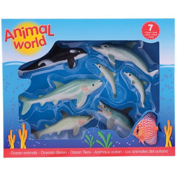 Set 7 figurine, animale marine