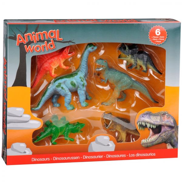 Set 6 figurine, dinozauri