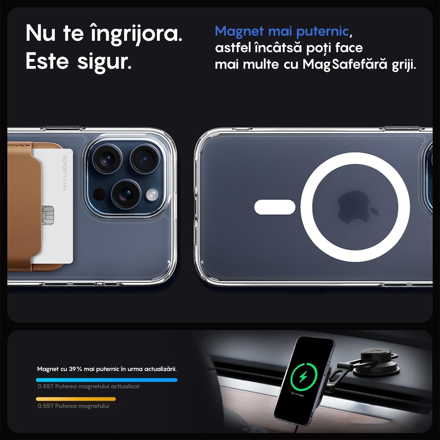 Husa compatibila cu Incarcarea Magsafe compatibila cu iPhone 15 Plus, CASEY STUDIOS™, de Protectie, Slim, pentru Incarcare Wireless, Margini Ridicate de Protectia Ecranului si a Camerelor