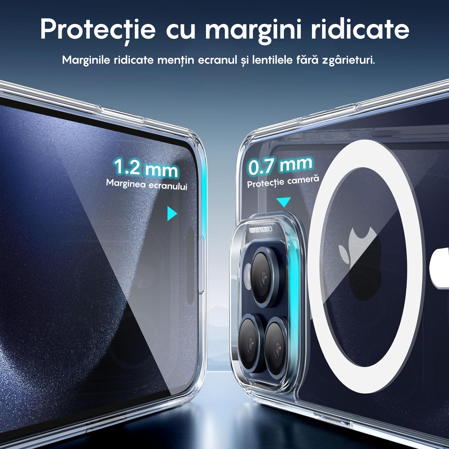 Husa compatibila cu Incarcarea Magsafe compatibila cu iPhone 15 Plus, CASEY STUDIOS™, de Protectie, Slim, pentru Incarcare Wireless, Margini Ridicate de Protectia Ecranului si a Camerelor