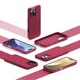Husa CASEY STUDIOS™ compatibila cu iPhone 16 Pro Max, Soft Silicone Premium, Microfibra in Interior, Burgundy, de Protectie, Ultra Slim, pentru Incarcare Wireless, Margini Ridicate de Protectia Ecranului si a Camerelor