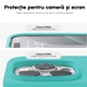Калъф CASEY STUDIOS™ съвместим с Apple 16 Pro Max, мек силикон, микрофибърна вътрешна част, тюркоазен, ултра тънък, за безжично зареждане, повдигнати ръбове