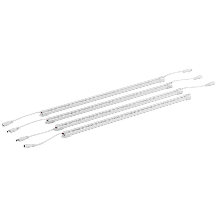 Aplica LED pentru cresterea plantelor, Hillvert, 20W, 4 panouri, rosu/albastru, 120 LED