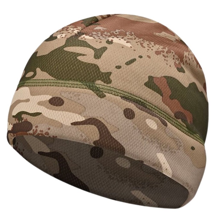 Caciula de Iarna, Camuflaj Multicam, Protectie Anti-Vant pe Exterior si Polar pe Interior, Marime Universala Semielastica, HIPOLAR
