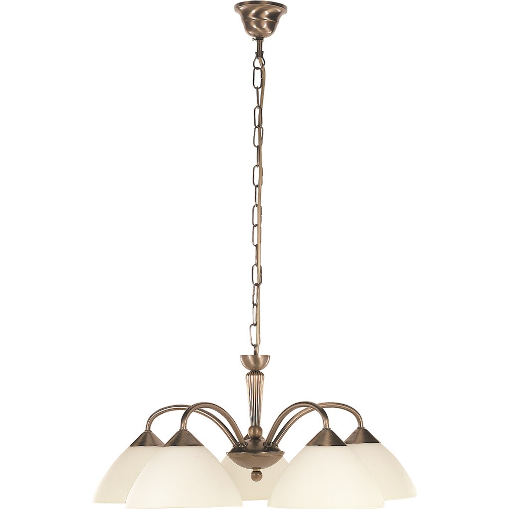 Lustra Rabalux Regina, E14, 5x40W, 5 brate, Bronz/Crem