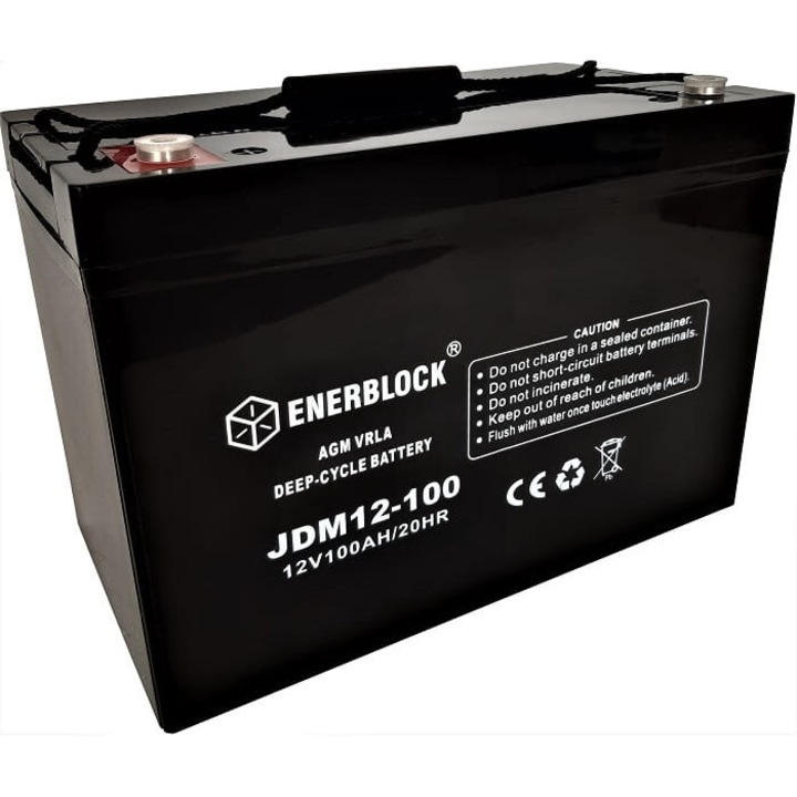 Akkumulátor AGM Marine Enerblock JDM 12V 100AH, 307x168x214mm, 27,0kg