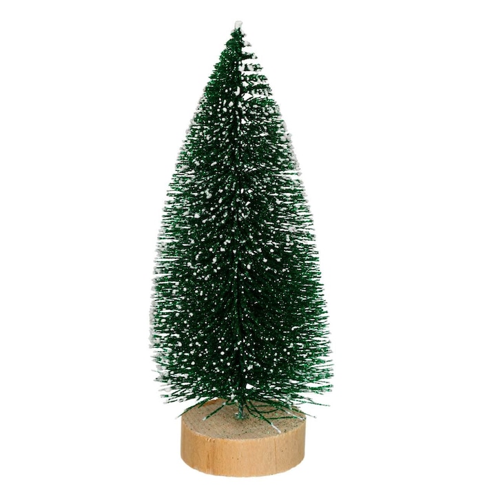 Декоративна коледна елха Green Snow Glitter 17см